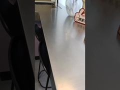 Gabinete de armazenamento de balcão Fadior com balcão de aço inoxidável