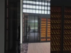 Armário de vinhos de aço inoxidável com armazenamento e assentos em preto elegante