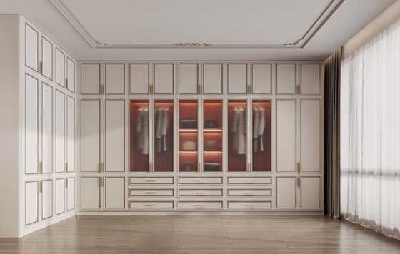 Luxurious Spacious Custom Walk In Closet Stainless Steel French Style Walk In Closet