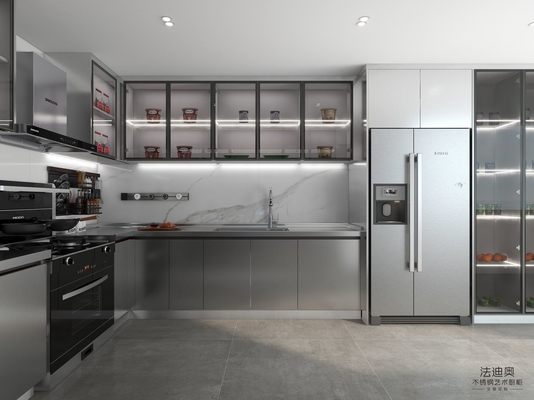 Effortless Cooking With Fadior Modern Elegance U-Shaped Original Stainless Steel Kitchen Cabient