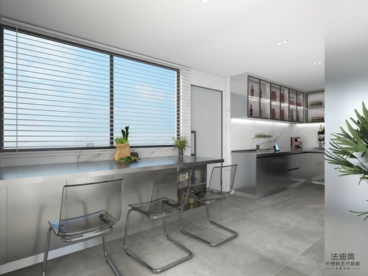 Effortless Cooking With Fadior Modern Elegance U-Shaped Original Stainless Steel Kitchen Cabient