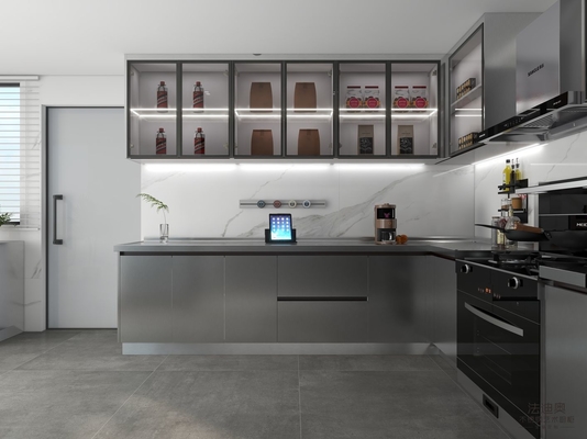 Effortless Cooking With Fadior Modern Elegance U-Shaped Original Stainless Steel Kitchen Cabient