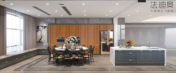 Armário de cozinha moderno elegante, durável e higiênico com design personalizável
