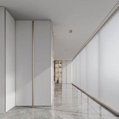 Armário de armazenamento de balcão contemporâneo de aço inoxidável com iluminação LED