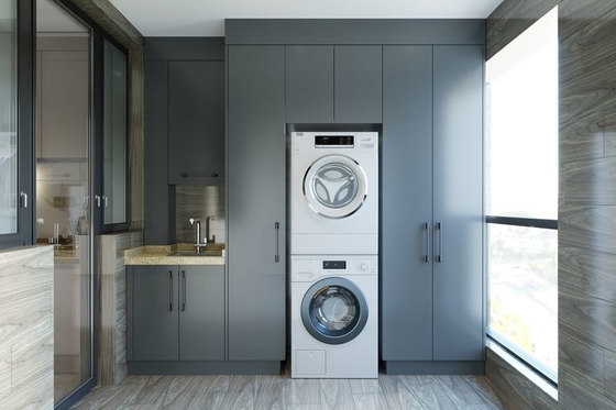 Elegante Meridiano cinza armários de roupa modular com solução de armazenamento múltipla